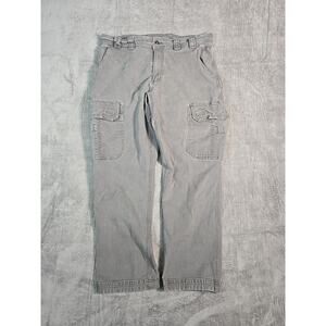 Duluth Mens 38x30 Flex Fire Hose Cargo Work Pants Size Gray Relaxed Straight Leg